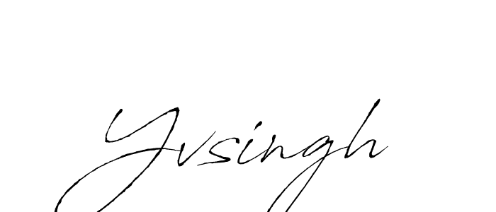 Design your own signature with our free online signature maker. With this signature software, you can create a handwritten (Antro_Vectra) signature for name Yvsingh. Yvsingh signature style 6 images and pictures png