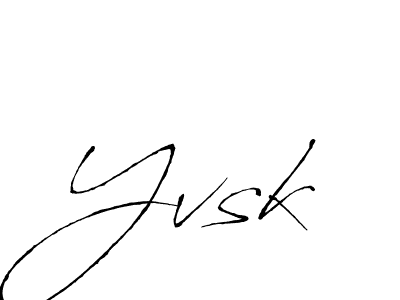 Yvsk stylish signature style. Best Handwritten Sign (Antro_Vectra) for my name. Handwritten Signature Collection Ideas for my name Yvsk. Yvsk signature style 6 images and pictures png