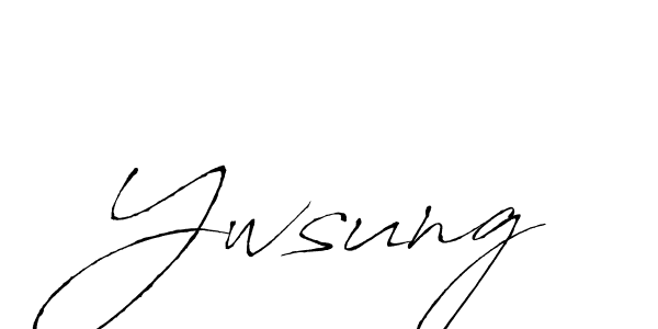 Make a beautiful signature design for name Ywsung. With this signature (Antro_Vectra) style, you can create a handwritten signature for free. Ywsung signature style 6 images and pictures png
