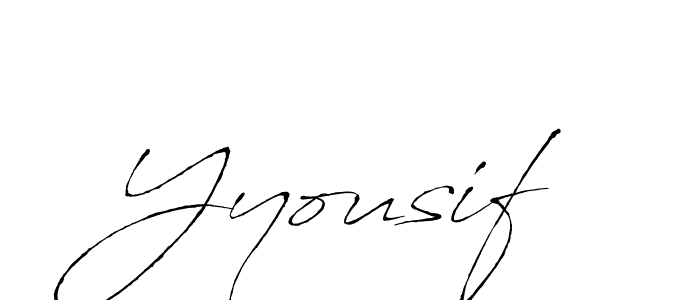 Make a beautiful signature design for name Yyousif. With this signature (Antro_Vectra) style, you can create a handwritten signature for free. Yyousif signature style 6 images and pictures png