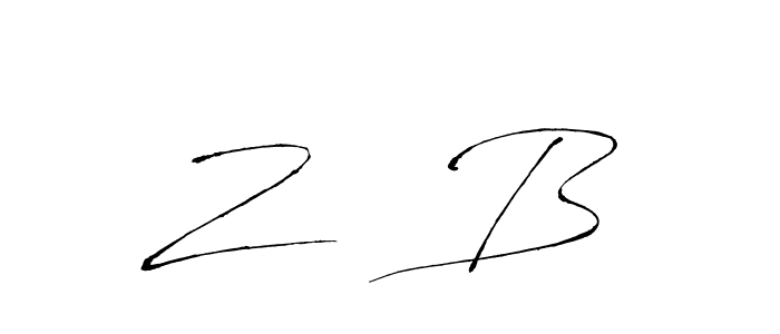 Create a beautiful signature design for name Z ＆ B. With this signature (Antro_Vectra) fonts, you can make a handwritten signature for free. Z ＆ B signature style 6 images and pictures png