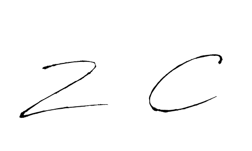 Create a beautiful signature design for name Z   C. With this signature (Antro_Vectra) fonts, you can make a handwritten signature for free. Z   C signature style 6 images and pictures png