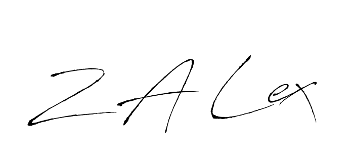 Create a beautiful signature design for name Z A Lex. With this signature (Antro_Vectra) fonts, you can make a handwritten signature for free. Z A Lex signature style 6 images and pictures png