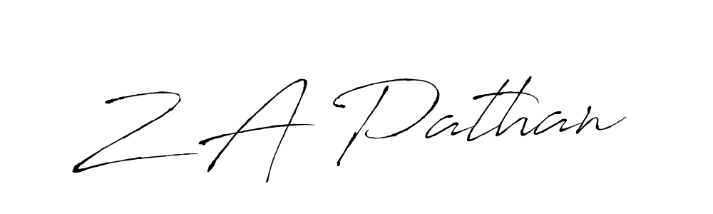 How to make Z A Pathan signature? Antro_Vectra is a professional autograph style. Create handwritten signature for Z A Pathan name. Z A Pathan signature style 6 images and pictures png