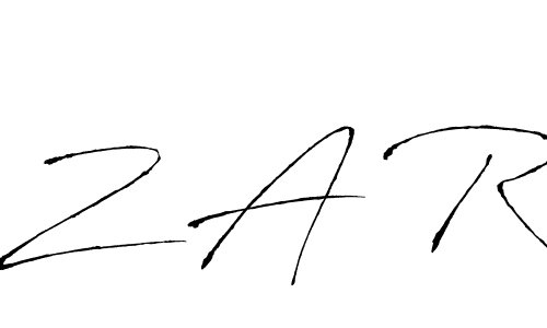 How to make Z A R signature? Antro_Vectra is a professional autograph style. Create handwritten signature for Z A R name. Z A R signature style 6 images and pictures png