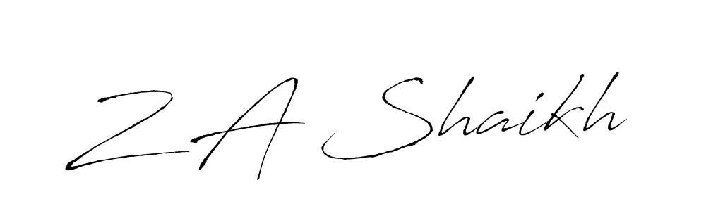 You should practise on your own different ways (Antro_Vectra) to write your name (Z A Shaikh) in signature. don't let someone else do it for you. Z A Shaikh signature style 6 images and pictures png