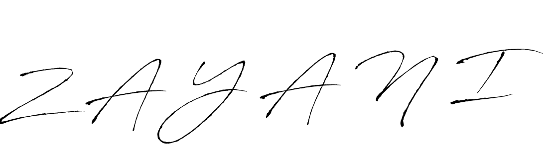 How to make Z A Y A N I name signature. Use Antro_Vectra style for creating short signs online. This is the latest handwritten sign. Z A Y A N I signature style 6 images and pictures png