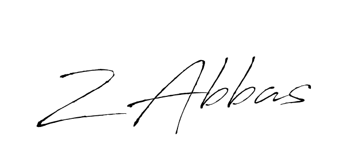 The best way (Antro_Vectra) to make a short signature is to pick only two or three words in your name. The name Z Abbas include a total of six letters. For converting this name. Z Abbas signature style 6 images and pictures png