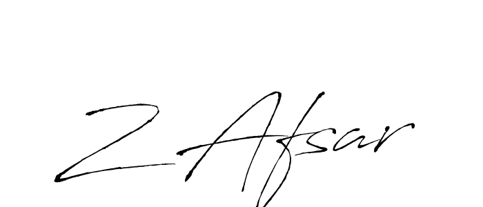 Create a beautiful signature design for name Z Afsar. With this signature (Antro_Vectra) fonts, you can make a handwritten signature for free. Z Afsar signature style 6 images and pictures png