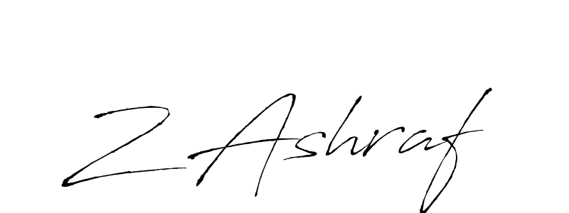 Design your own signature with our free online signature maker. With this signature software, you can create a handwritten (Antro_Vectra) signature for name Z Ashraf. Z Ashraf signature style 6 images and pictures png