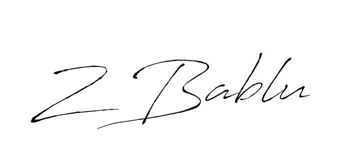 Also You can easily find your signature by using the search form. We will create Z Bablu name handwritten signature images for you free of cost using Antro_Vectra sign style. Z Bablu signature style 6 images and pictures png