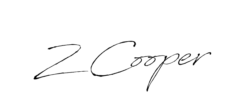 Create a beautiful signature design for name Z Cooper. With this signature (Antro_Vectra) fonts, you can make a handwritten signature for free. Z Cooper signature style 6 images and pictures png