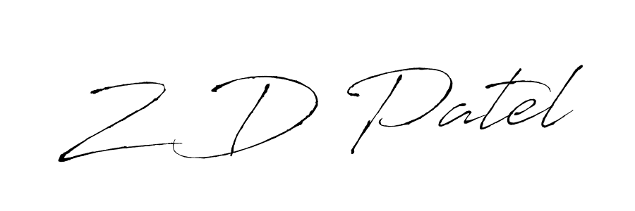 Antro_Vectra is a professional signature style that is perfect for those who want to add a touch of class to their signature. It is also a great choice for those who want to make their signature more unique. Get Z D Patel name to fancy signature for free. Z D Patel signature style 6 images and pictures png