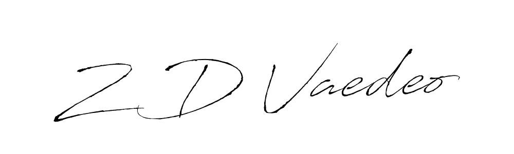 This is the best signature style for the Z D Vaedeo name. Also you like these signature font (Antro_Vectra). Mix name signature. Z D Vaedeo signature style 6 images and pictures png