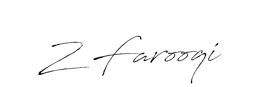 How to make Z Farooqi signature? Antro_Vectra is a professional autograph style. Create handwritten signature for Z Farooqi name. Z Farooqi signature style 6 images and pictures png
