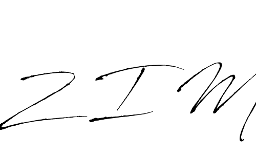 Use a signature maker to create a handwritten signature online. With this signature software, you can design (Antro_Vectra) your own signature for name Z I M. Z I M signature style 6 images and pictures png