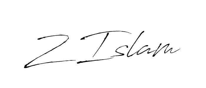 You should practise on your own different ways (Antro_Vectra) to write your name (Z Islam) in signature. don't let someone else do it for you. Z Islam signature style 6 images and pictures png