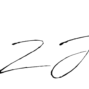 Best and Professional Signature Style for Z J. Antro_Vectra Best Signature Style Collection. Z J signature style 6 images and pictures png