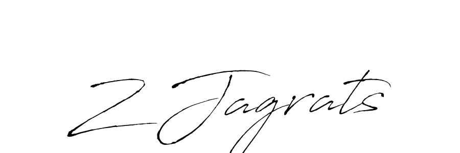 Similarly Antro_Vectra is the best handwritten signature design. Signature creator online .You can use it as an online autograph creator for name Z Jagrats. Z Jagrats signature style 6 images and pictures png