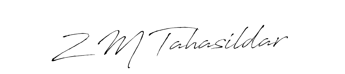 This is the best signature style for the Z M Tahasildar name. Also you like these signature font (Antro_Vectra). Mix name signature. Z M Tahasildar signature style 6 images and pictures png