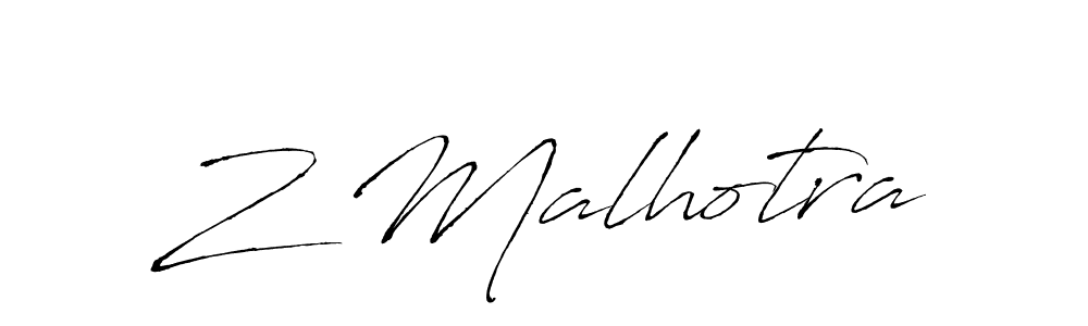 You should practise on your own different ways (Antro_Vectra) to write your name (Z Malhotra) in signature. don't let someone else do it for you. Z Malhotra signature style 6 images and pictures png