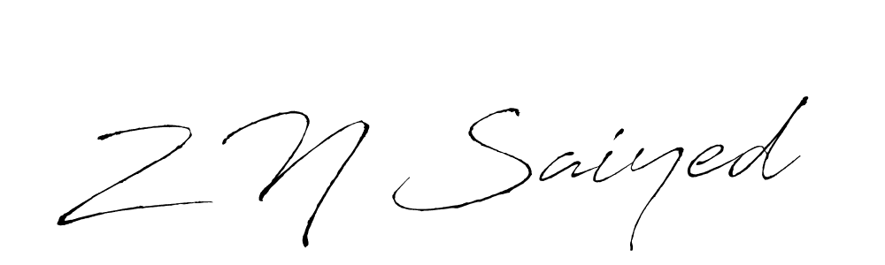 if you are searching for the best signature style for your name Z N Saiyed. so please give up your signature search. here we have designed multiple signature styles  using Antro_Vectra. Z N Saiyed signature style 6 images and pictures png