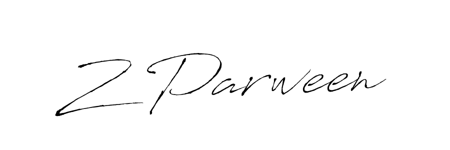 Make a beautiful signature design for name Z Parween. Use this online signature maker to create a handwritten signature for free. Z Parween signature style 6 images and pictures png