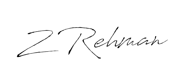 How to Draw Z Rehman signature style? Antro_Vectra is a latest design signature styles for name Z Rehman. Z Rehman signature style 6 images and pictures png