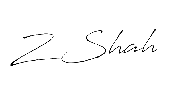 Create a beautiful signature design for name Z Shah. With this signature (Antro_Vectra) fonts, you can make a handwritten signature for free. Z Shah signature style 6 images and pictures png