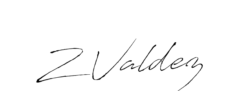 Create a beautiful signature design for name Z Valdez. With this signature (Antro_Vectra) fonts, you can make a handwritten signature for free. Z Valdez signature style 6 images and pictures png