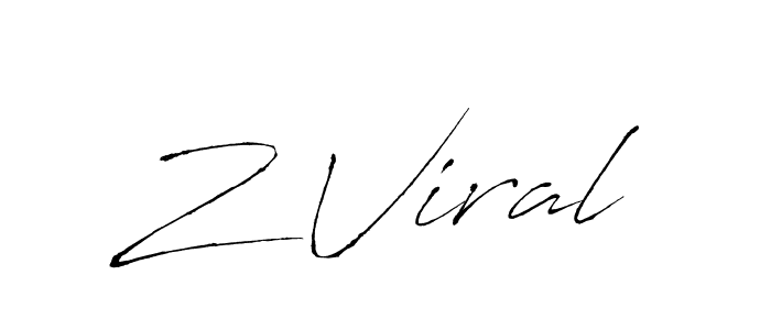 Create a beautiful signature design for name Z Viral. With this signature (Antro_Vectra) fonts, you can make a handwritten signature for free. Z Viral signature style 6 images and pictures png