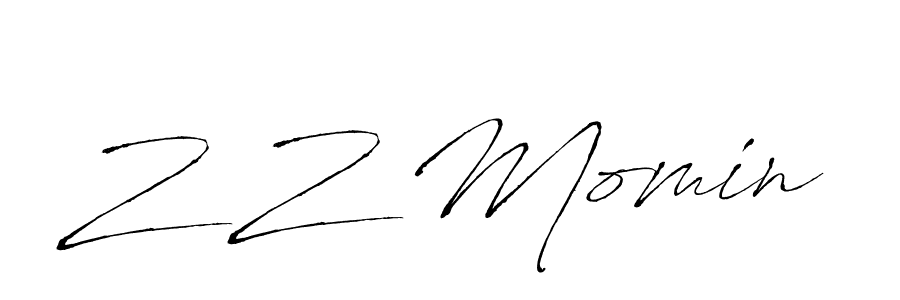 if you are searching for the best signature style for your name Z Z Momin. so please give up your signature search. here we have designed multiple signature styles  using Antro_Vectra. Z Z Momin signature style 6 images and pictures png