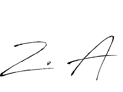 How to make Z. A signature? Antro_Vectra is a professional autograph style. Create handwritten signature for Z. A name. Z. A signature style 6 images and pictures png