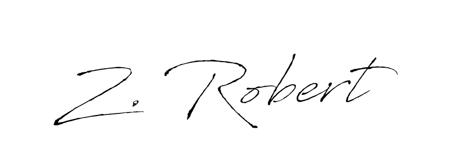 Z. Robert stylish signature style. Best Handwritten Sign (Antro_Vectra) for my name. Handwritten Signature Collection Ideas for my name Z. Robert. Z. Robert signature style 6 images and pictures png