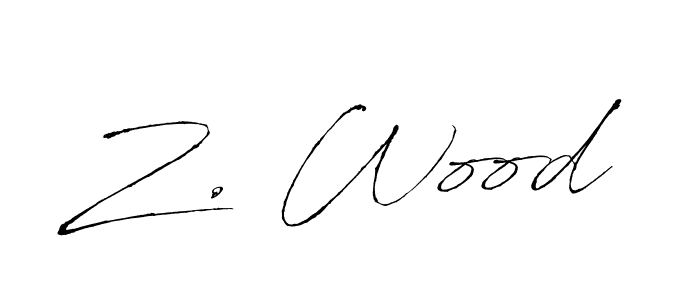 Make a beautiful signature design for name Z. Wood. With this signature (Antro_Vectra) style, you can create a handwritten signature for free. Z. Wood signature style 6 images and pictures png