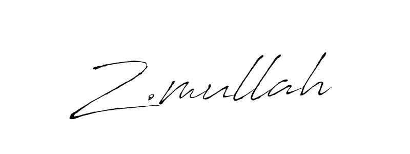 Design your own signature with our free online signature maker. With this signature software, you can create a handwritten (Antro_Vectra) signature for name Z.mullah. Z.mullah signature style 6 images and pictures png