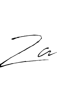 Design your own signature with our free online signature maker. With this signature software, you can create a handwritten (Antro_Vectra) signature for name Za. Za signature style 6 images and pictures png