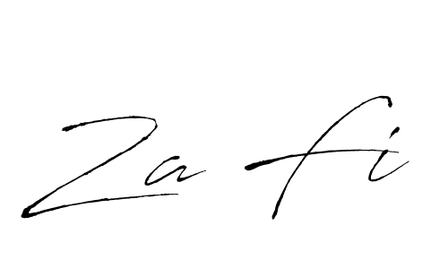 Design your own signature with our free online signature maker. With this signature software, you can create a handwritten (Antro_Vectra) signature for name Za Fi. Za Fi signature style 6 images and pictures png