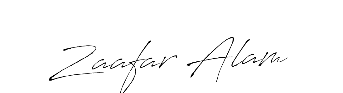 Create a beautiful signature design for name Zaafar Alam. With this signature (Antro_Vectra) fonts, you can make a handwritten signature for free. Zaafar Alam signature style 6 images and pictures png