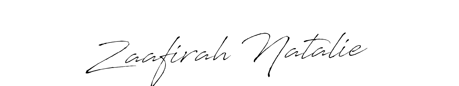 Design your own signature with our free online signature maker. With this signature software, you can create a handwritten (Antro_Vectra) signature for name Zaafirah Natalie. Zaafirah Natalie signature style 6 images and pictures png
