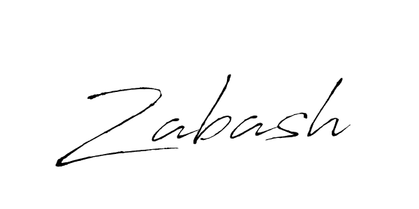 Zabash stylish signature style. Best Handwritten Sign (Antro_Vectra) for my name. Handwritten Signature Collection Ideas for my name Zabash. Zabash signature style 6 images and pictures png