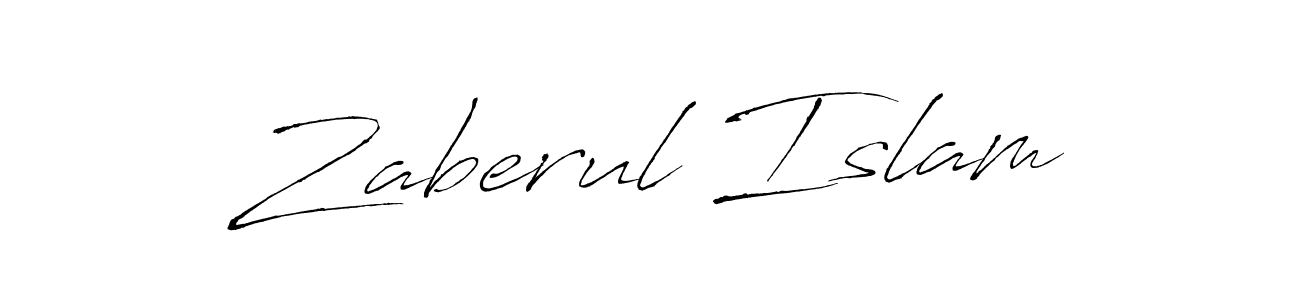 Design your own signature with our free online signature maker. With this signature software, you can create a handwritten (Antro_Vectra) signature for name Zaberul Islam. Zaberul Islam signature style 6 images and pictures png
