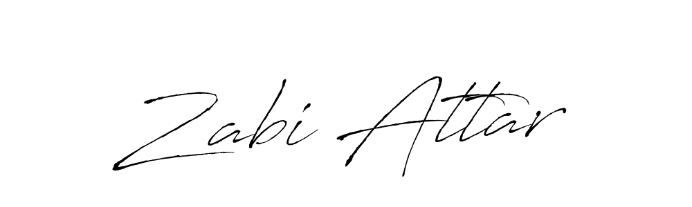 Also You can easily find your signature by using the search form. We will create Zabi Attar name handwritten signature images for you free of cost using Antro_Vectra sign style. Zabi Attar signature style 6 images and pictures png