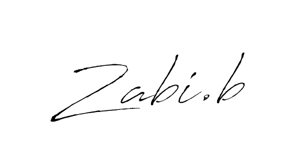 Make a beautiful signature design for name Zabi.b. With this signature (Antro_Vectra) style, you can create a handwritten signature for free. Zabi.b signature style 6 images and pictures png