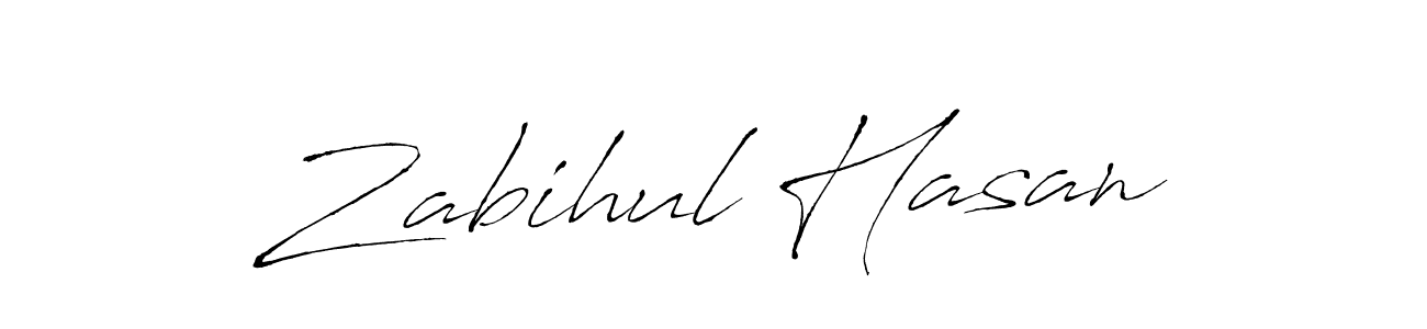 Design your own signature with our free online signature maker. With this signature software, you can create a handwritten (Antro_Vectra) signature for name Zabihul Hasan. Zabihul Hasan signature style 6 images and pictures png