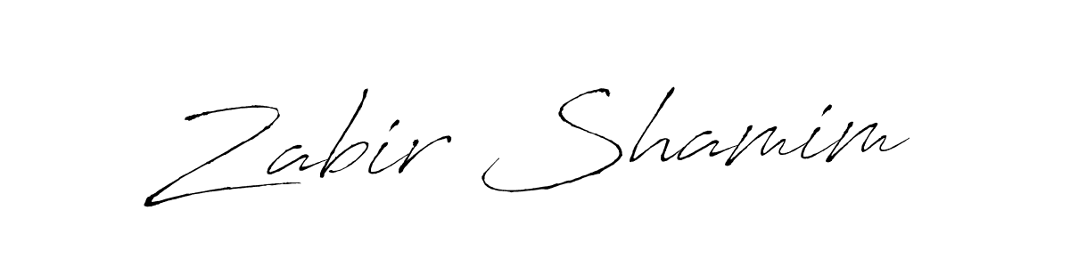 Create a beautiful signature design for name Zabir Shamim. With this signature (Antro_Vectra) fonts, you can make a handwritten signature for free. Zabir Shamim signature style 6 images and pictures png