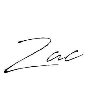 Design your own signature with our free online signature maker. With this signature software, you can create a handwritten (Antro_Vectra) signature for name Zac. Zac signature style 6 images and pictures png