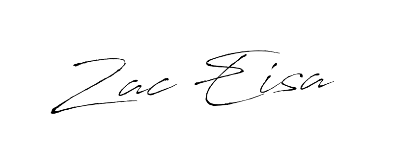 The best way (Antro_Vectra) to make a short signature is to pick only two or three words in your name. The name Zac Eisa include a total of six letters. For converting this name. Zac Eisa signature style 6 images and pictures png