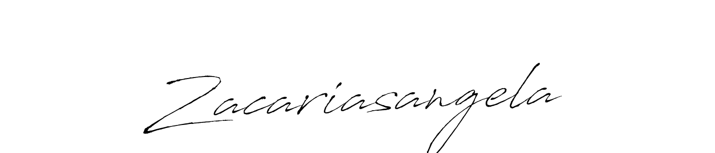 Create a beautiful signature design for name Zacariasangela. With this signature (Antro_Vectra) fonts, you can make a handwritten signature for free. Zacariasangela signature style 6 images and pictures png