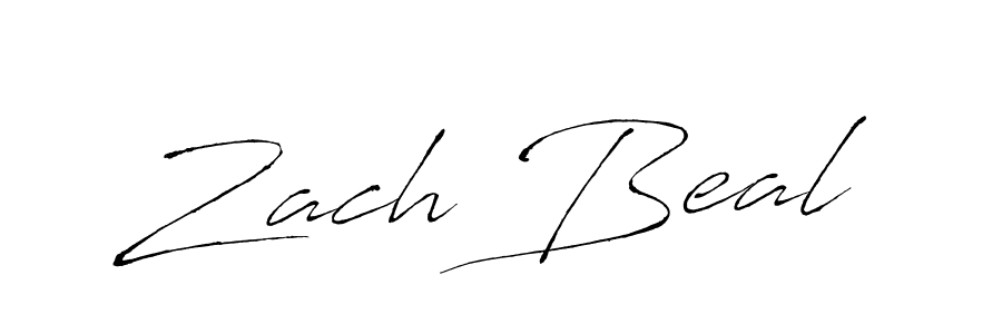 Make a beautiful signature design for name Zach Beal. With this signature (Antro_Vectra) style, you can create a handwritten signature for free. Zach Beal signature style 6 images and pictures png